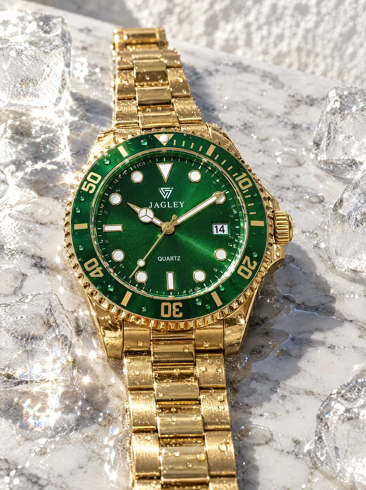 Marbella Verde y oro, hielo agua
