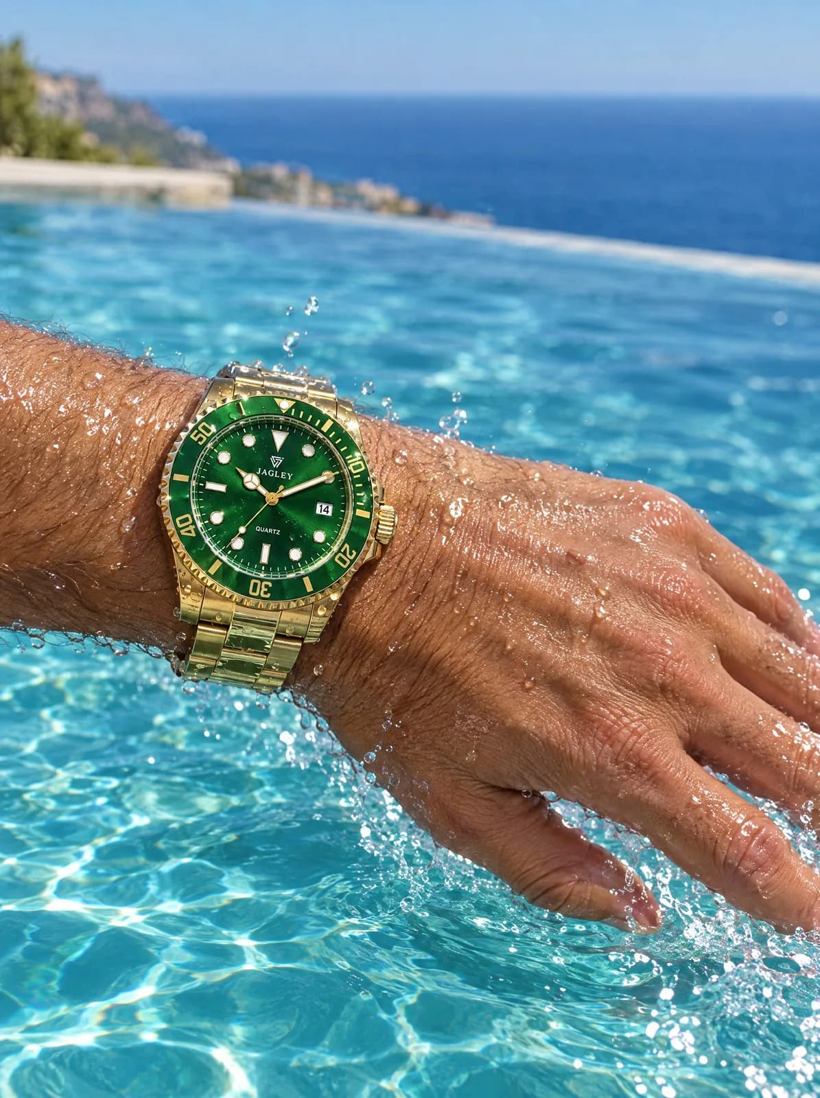 Marbella Verde y oro, pileta agua